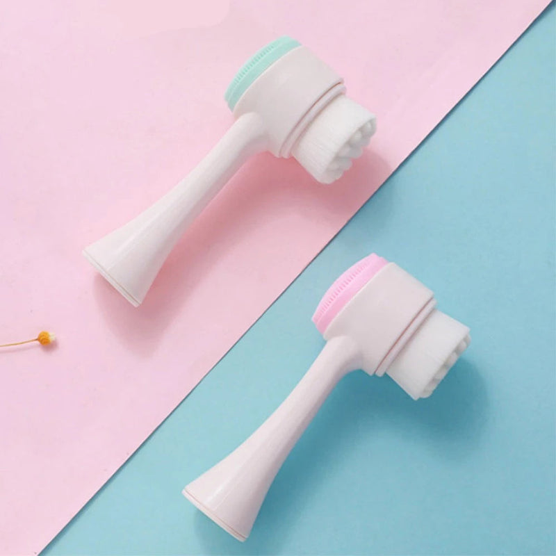 Escova de limpeza facial 2 em 1-Pele limpa