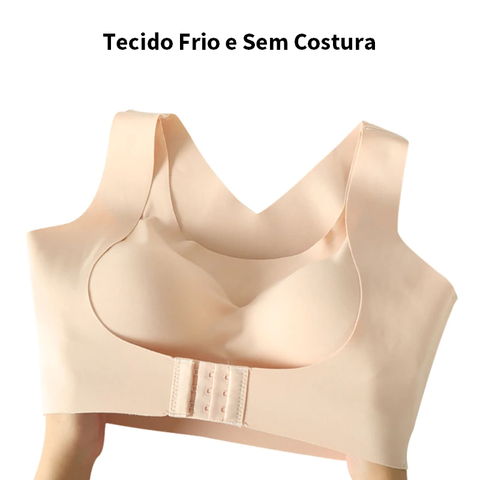 Sutiã Corretor De Postura Sem Costura Com Bojo Levanta Seios