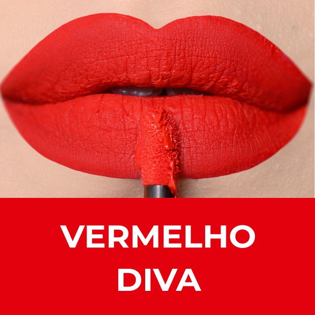 Batom Líquido Matte HD Lips Divamor