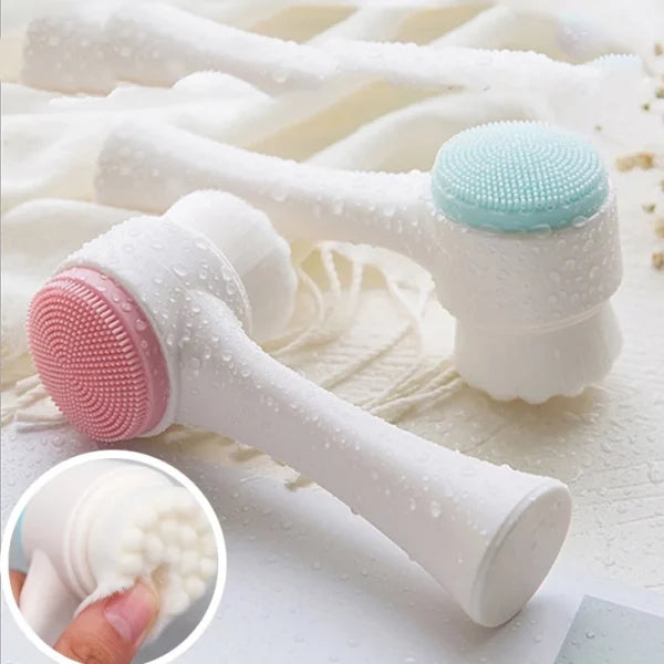 Escova de limpeza facial 2 em 1-Pele limpa