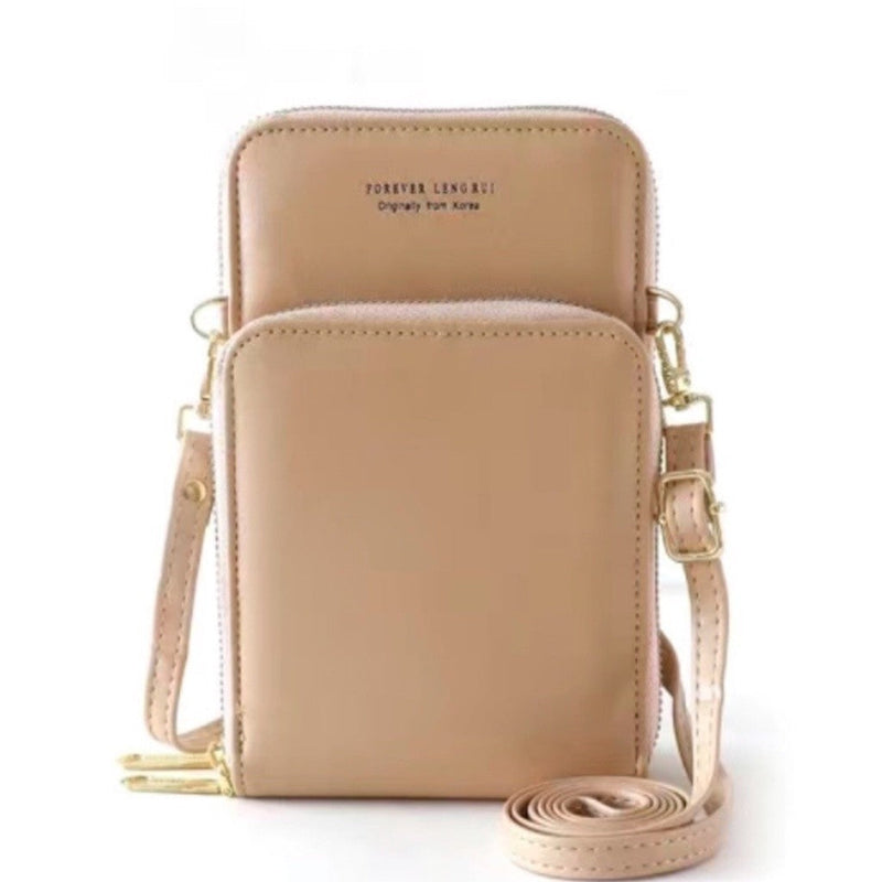 Bolsa transversal feminina moda feminina trabalho social porta celular com 3 divisorias