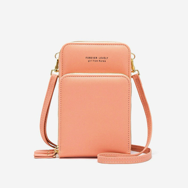 Bolsa transversal feminina moda feminina trabalho social porta celular com 3 divisorias