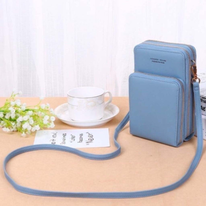 Bolsa transversal feminina moda feminina trabalho social porta celular com 3 divisorias
